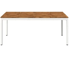 Sodo vakarienės stalas Natūrali ir Balta 147 x 88,5 x 75 cm