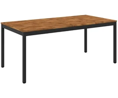 Sodo vakarienės stalas Natūrali ir juoda 180 x 88,5 x 75 cm