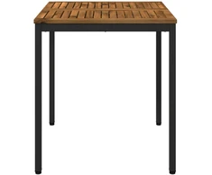 Sodo vakarienės stalas Natūrali ir juoda 70 x 68,5 x 75 cm