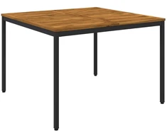 Sodo vakarienės stalas Natūrali ir juoda 110 x 108,5 x 75 cm