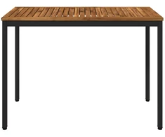 Sodo vakarienės stalas Natūrali ir juoda 108,5 x 55 x 75 cm