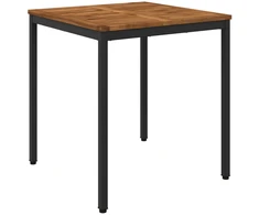 Sodo vakarienės stalas Natūrali ir juoda 70 x 68,5 x 75 cm
