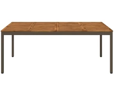 Sodo vakarienės stalas Natūralus ir kava 196 x 100,5 x 75 cm