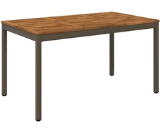 Sodo vakarienės stalas Natūralus ir kava 141 x 80,5 x 75 cm