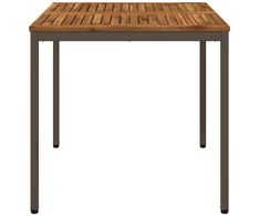 Sodo vakarienės stalas Natūralus ir kava 80 x 80,5 x 75 cm