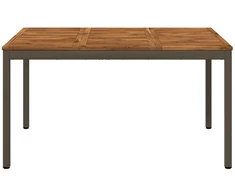 Sodo vakarienės stalas Natūralus ir kava 141 x 80,5 x 75 cm