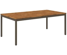 Sodo vakarienės stalas Natūralus ir kava 196 x 100,5 x 75 cm