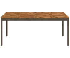 Sodo vakarienės stalas Natūralus ir kava 147 x 88,5 x 75 cm