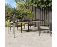Sodo stalas Smėlio 250 x 100 x 75 cm poliratanas