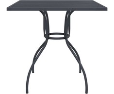 Lauko baldų komplektas Sodo valgomojo baldų komplektas, 5 dalių, antracito, metalas
