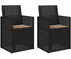 Sodo Valgomojo Kėdės 2 pcs Antracito ir taupe PP