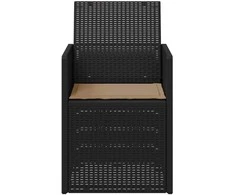Sodo Valgomojo Kėdės 2 pcs Antracito ir taupe PP