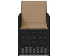 Sodo Valgomojo Kėdės 2 pcs Antracito ir taupe PP