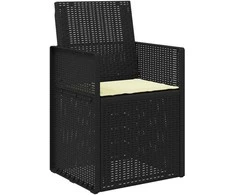 Sodo Valgomojo Kėdės 2 pcs Antracito ir kreminė PP
