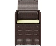 Sodo Valgomojo Kėdės 2 pcs Ruda ir kreminė PP