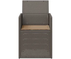 Sodo Valgomojo Kėdės 2 pcs Šviesiai pilka, Taupe PP