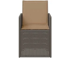 Sodo Valgomojo Kėdės 2 pcs Šviesiai pilka, Taupe PP