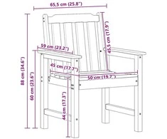 Sodo valgomoji kėdė 2 pcs Šviesiai pilka 65,5 x 59 x 88 cm HDPE