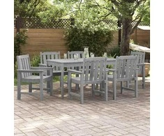 Sodo Kėdė 6 pcs Šviesiai pilka 65.5 x 59 x 88 cm Polietilenas