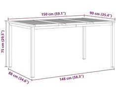 Lauko baldų komplektas Sodo valgomojo komplektas 5 pcs