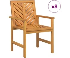 Valgomasis krėslas 8 pcs Natūrali 62,5 x 59 x 89 cm