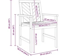 Valgomasis krėslas 8 pcs Natūrali 62,5 x 59 x 89 cm