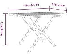 Lauko baldų komplektas Sodo valgomojo komplektas su pagalvėlėmis, 3 dalių, pilkas