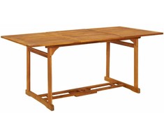 Sodo valgomojo stalas, 180x90x75 cm, akacijos medienos masyvas