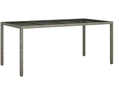Sodo stalas Pilka 190 x 90 x 75 cm poliratanas
