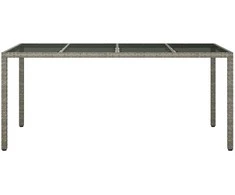 Sodo stalas Pilka 190 x 90 x 75 cm poliratanas