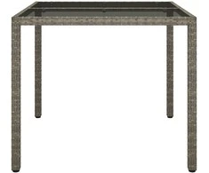 Sodo stalas Pilka 90 x 90 x 75 cm poliratanas