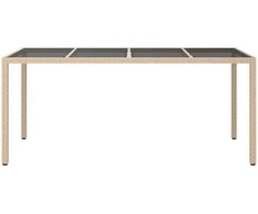 Sodo stalas Smėlio 190 x 90 x 75 cm poliratanas