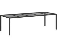 Sodo stalas Gryna juoda 250 x 100 x 75 cm poliratanas
