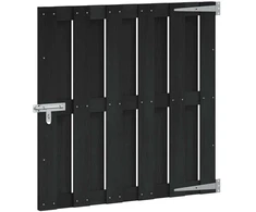 Sodo vartai 100 x 100 cm WPC ir aliuminis Juoda