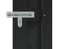 Sodo vartai 100 x 100 cm WPC ir aliuminis Juoda