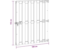 Sodo vartai 100 x 112 cm WPC ir aliuminis Ruda