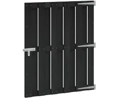 Sodo vartai 100 x 112 cm WPC ir aliuminis Juoda