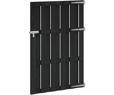 Sodo vartai 100 x 150 cm WPC ir aliuminis Juoda