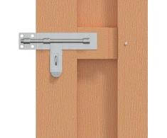 Sodo vartai 100 x 150 cm WPC ir aliuminis Ruda