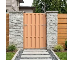 Sodo vartai 100 x 180 cm WPC ir aliuminis Ruda