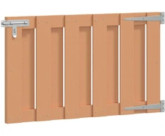 Sodo vartai 100 x 60 cm WPC ir aliuminis Ruda