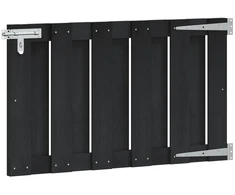 Sodo vartai 100 x 60 cm WPC ir aliuminis Juoda