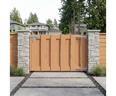 Sodo vartai 100 x 60 cm WPC ir aliuminis Ruda