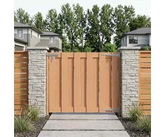 Sodo vartai 100 x 80 cm WPC ir aliuminis Ruda