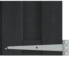Sodo vartai 100 x 80 cm WPC ir aliuminis Juoda