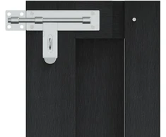 Sodo vartai 100 x 80 cm WPC ir aliuminis Juoda