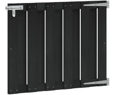 Sodo vartai 100 x 80 cm WPC ir aliuminis Juoda