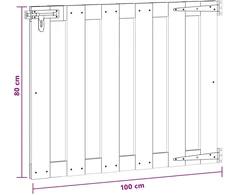 Sodo vartai 100 x 80 cm WPC ir aliuminis Juoda
