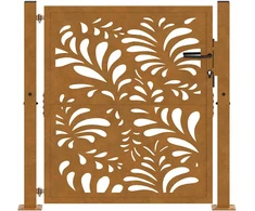 Sodo vartai, 100x100 cm, atsparūs oro sąlygoms, plienas, banguotos konstrukcijos