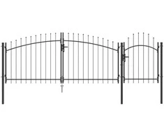 Sodo vartai su užraktu Woerden Pilka 100 x 400 cm Plienas